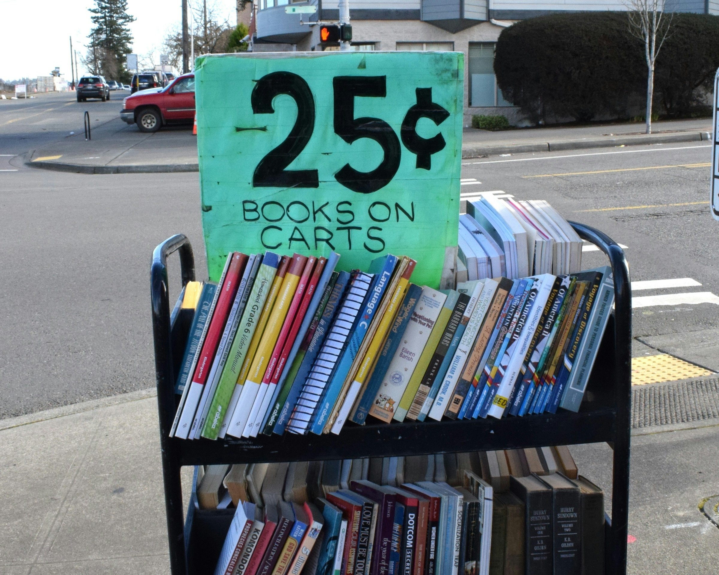 25¢ Book Cart Sale